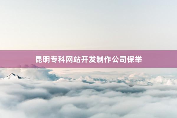 昆明专科网站开发制作公司保举